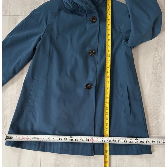 Gallery NWT Teal Women's All Seasons Button Jacket Removable Liner & Hood PS - Picture 14 of 16